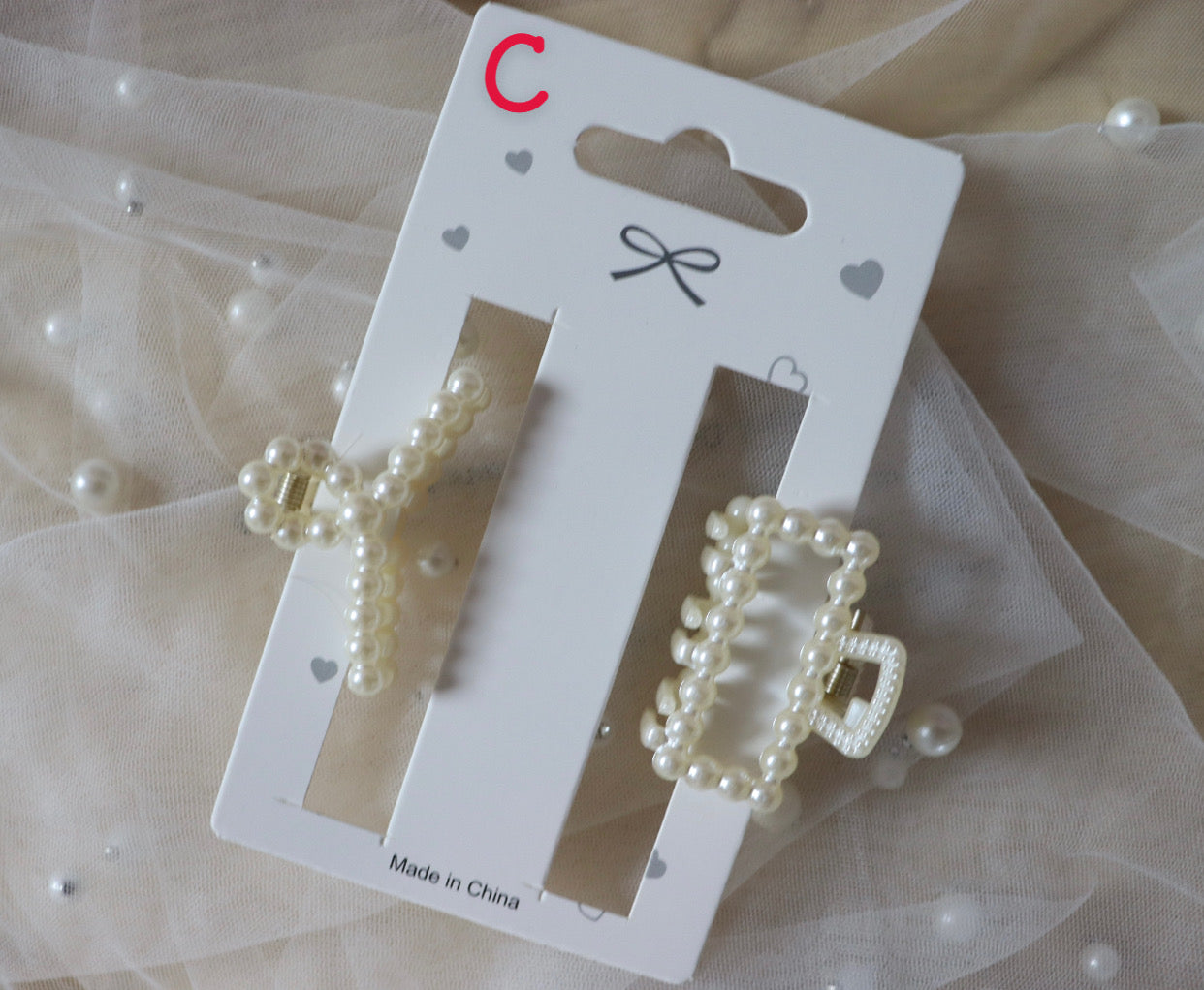 Small Pearl Claw Clips