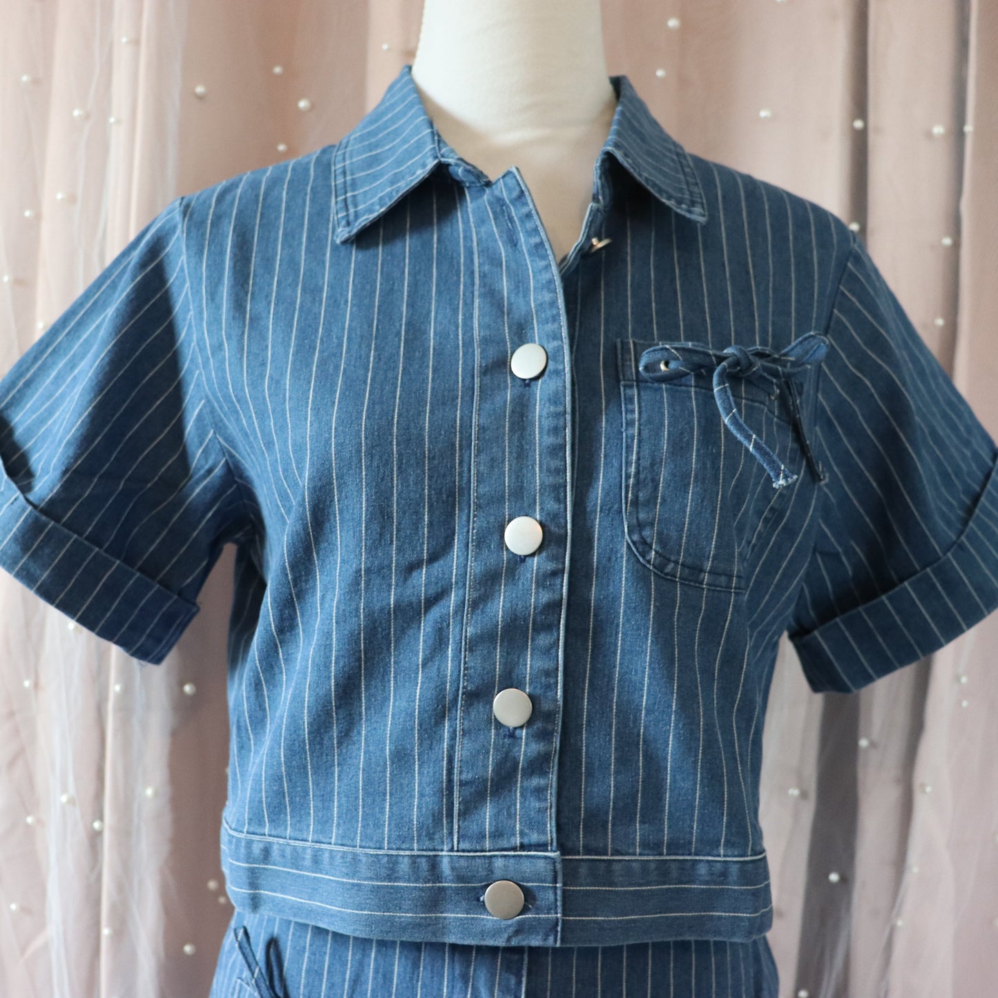 Striped Denim Top