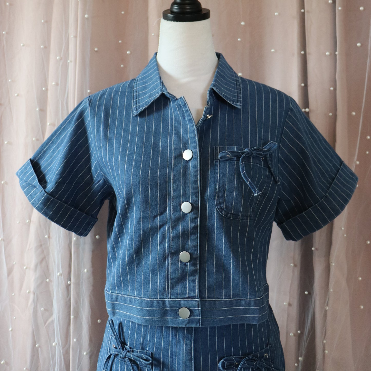 Striped Denim Top