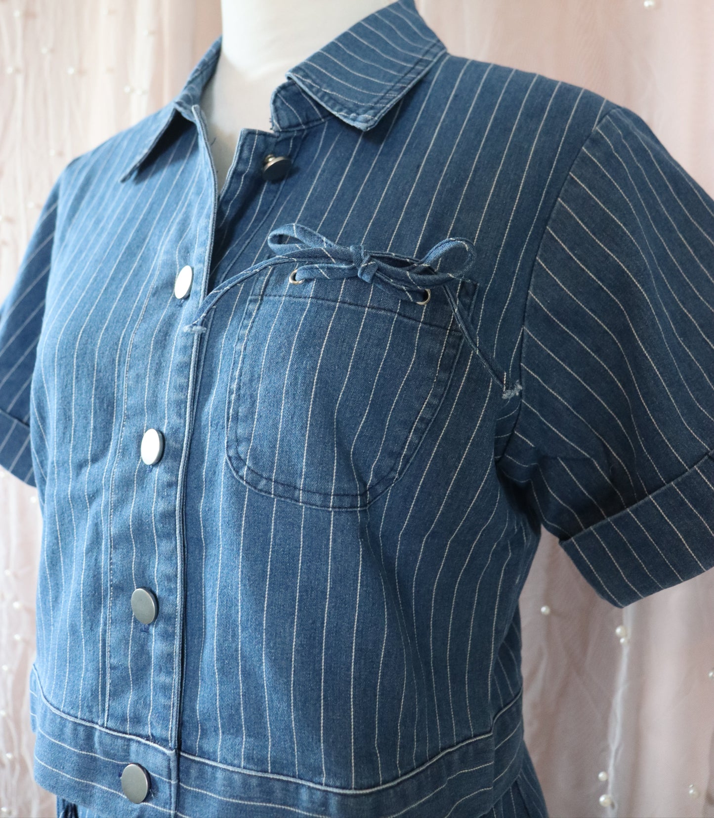 Striped Denim Top
