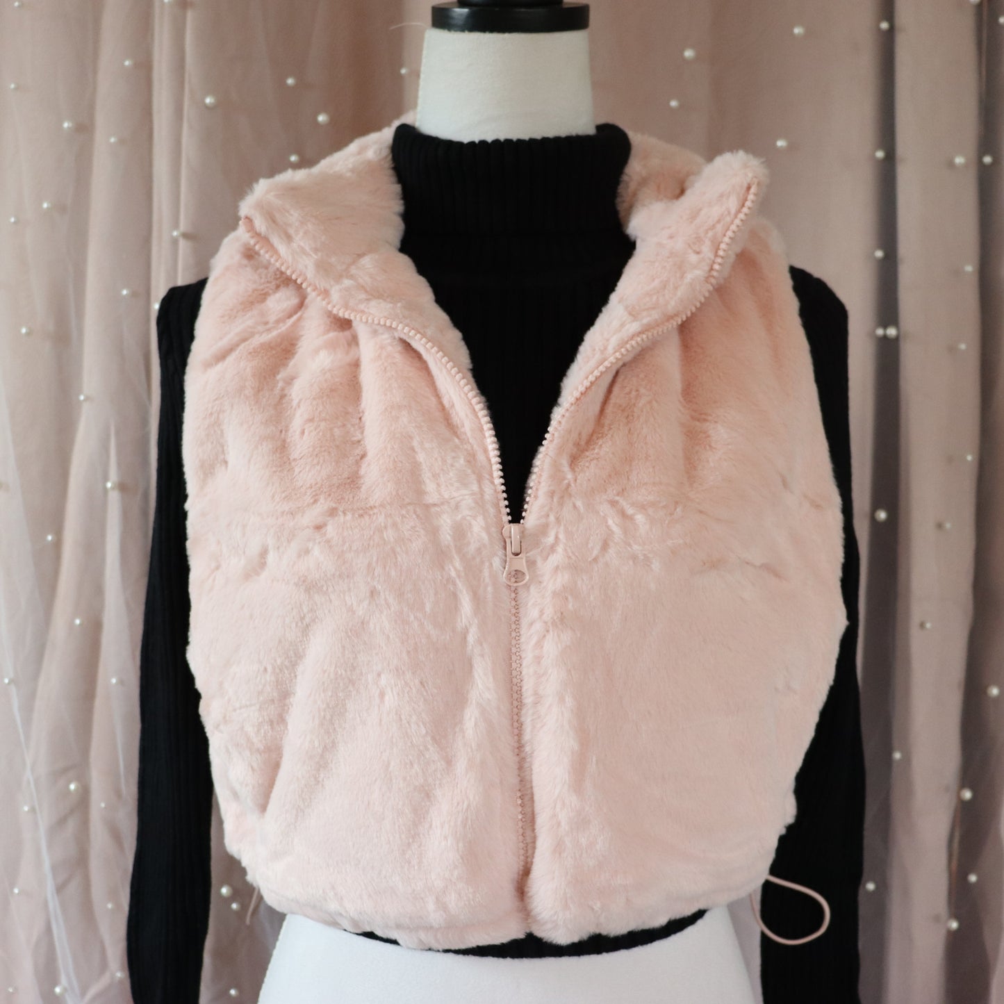Pink Faux Fur Vest