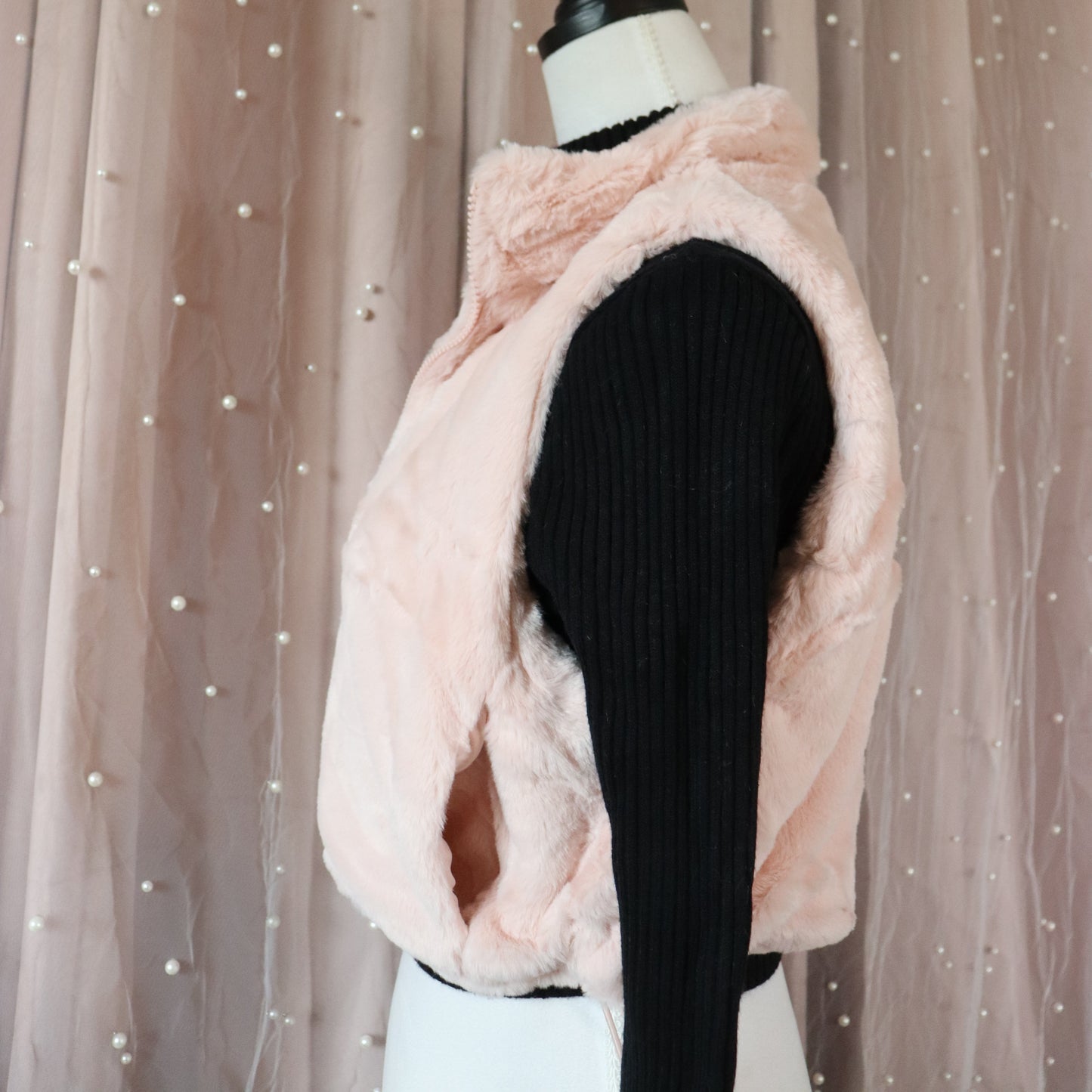 Pink Faux Fur Vest