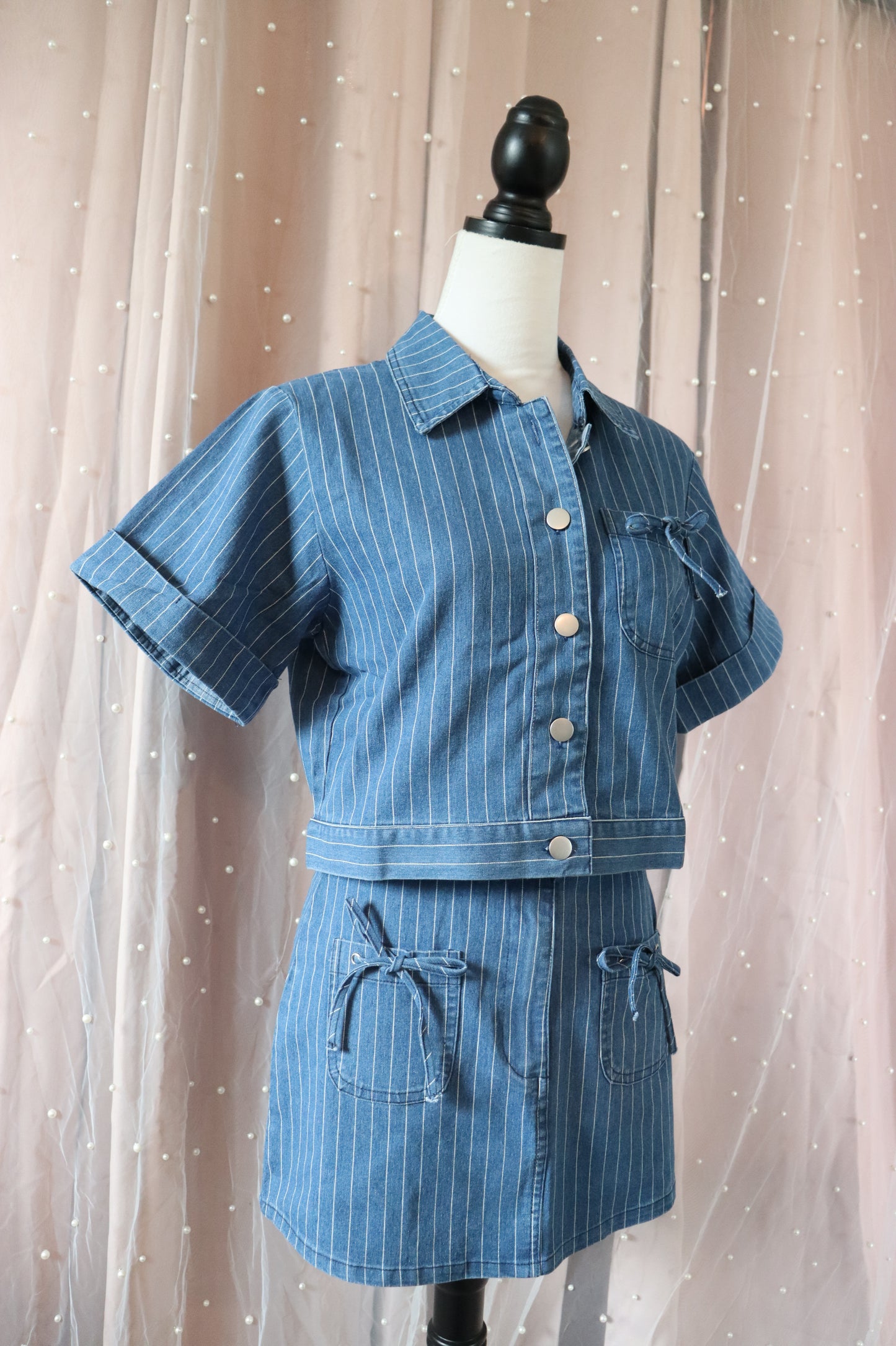 Striped Denim Top