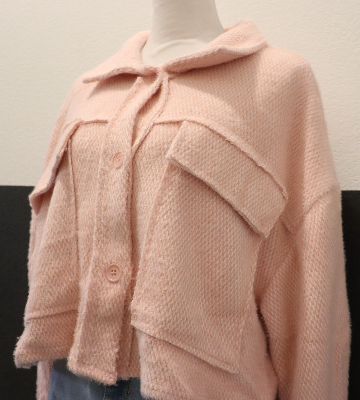 Peach Button-Up Jacket