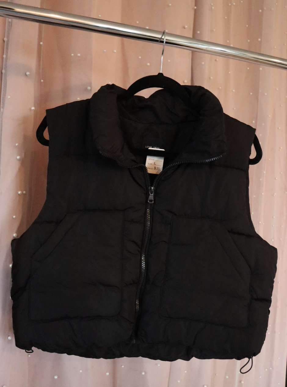 Cropped Puffer Vest